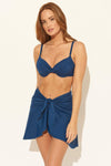 RUFFLE SKIRT - NAVY