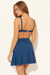 RUFFLE SKIRT - NAVY