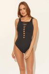 LACE DOWN TWIST 1 PC - BLACK