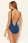 LACE DOWN 1 PC - NAVY SILVER