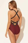 TEXTURED HIGH NECK LATTICE BACK 1 PC - TAWNY PORT