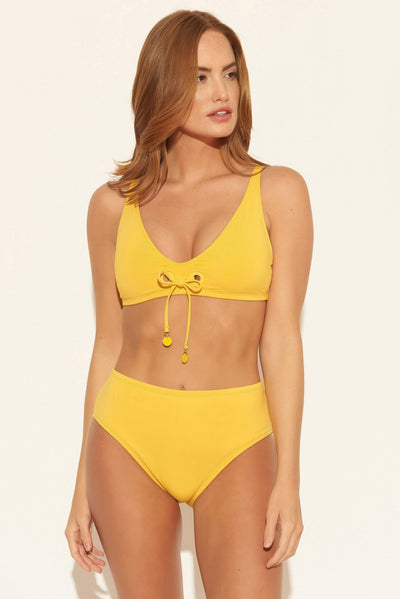 HIGH WAIST BOTTOMS - SUNSET YELLOW