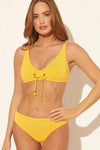 RUCHED BACK BOTTOMS - SUNSET YELLOW