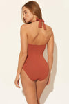HALTER LACE DOWN TWIST 1 PC - CINNAMON