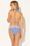 LACE UP HALTER TOP - ROUGE MULTI