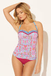 BANDEAU TANKINI TOP - ROUGE MULTI