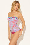 BANDEAU TANKINI TOP - ROUGE MULTI