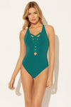 BASKET WEAVE LACE DOWN 1 PC - TROPIC THUNDER