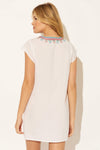 EMBROIDERED DRESS - WHITE