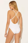 BASKET WEAVE LACE DOWN 1 PC - WHITE