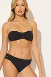 SIDE PANEL HIPSTER BOTTOMS - BLACK