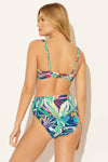 RUCHED U/W D CUP TOP - JUNGLE MULTI