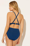 HALTER BRA TOP - NAVY