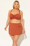 (PLUS) COVER UP SKIRT - CINNAMON