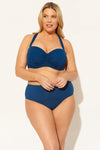 (PLUS) HIGH WAIST BOTTOMS - NAVY