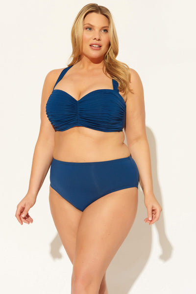 (PLUS) HIGH WAIST BOTTOMS - NAVY