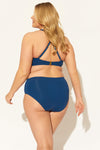 (PLUS) HIGH WAIST BOTTOMS - NAVY