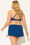 (PLUS) SKIRTED HIPSTER BOTTOMS - NAVY