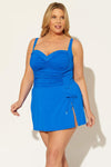 (PLUS) COVER UP SKIRT - ARUBA BLEU