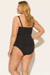 (PLUS) PANEL TANKINI TOP - BLACK