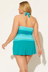 (PLUS) SKIRTED HIPSTER BOTTOMS - SEA DIVE