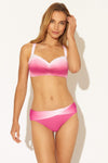 SHIRRED BANDEAU D CUP TOP - JAZZBERRY MULTI