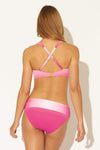 SHIRRED BANDEAU D CUP TOP - JAZZBERRY MULTI