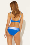 SHIRRED BANDEAU D CUP TOP - ARUBA BLEU MULTI