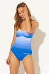 TWIST BANDEAU TANKINI TOP - ARUBA BLEU MULTI