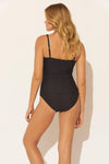 SCOOP NECK TANKINI - BLACK