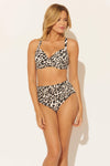U/W MOLDED TWIST D CUP TOP - CHEETAH