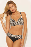 SARONG BOTTOMS - BLACK / CHEETAH