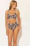 SHIRRED HIGH WAIST BOTTOMS - SNAKE