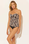 TWIST BANDEAU TANKINI TOP - SNAKE