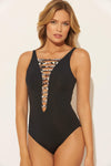LACE DOWN KNOTTED TWIST 1 PC - BLACK ANIMAL MULTI