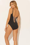 LACE DOWN KNOTTED TWIST 1 PC - BLACK ANIMAL MULTI