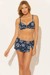 SKIRTED HIPSTER BOTTOMS - NAVY FLORAL
