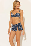 SKIRTED HIPSTER BOTTOMS - NAVY FLORAL