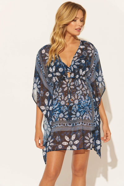 CAFTAN - NAVY FLORAL
