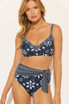 BRALETTE D CUP TOP - NAVY FLORAL