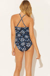 HI NECK TANKINI TOP - NAVY FLORAL