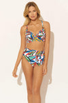 RUCHED U/W D CUP TOP -  LUSH MULTI