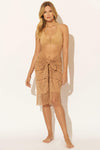 CROCHET PAREO W/ FRINGE- SAND TROPEZ
