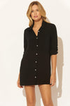 SHIRT DRESS - BLACK