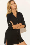 SHIRT DRESS - BLACK