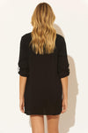SHIRT DRESS - BLACK