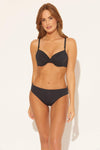 RUCHED BACK BOTTOMS - BLACK