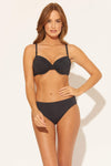RUCHED BACK BOTTOMS - BLACK