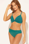 TWIST FRONT OTS BRA D CUP TOP - TROPIC THUNDER