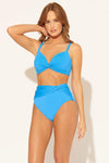 TWIST FRONT OTS BRA D CUP TOP - SKYLINE